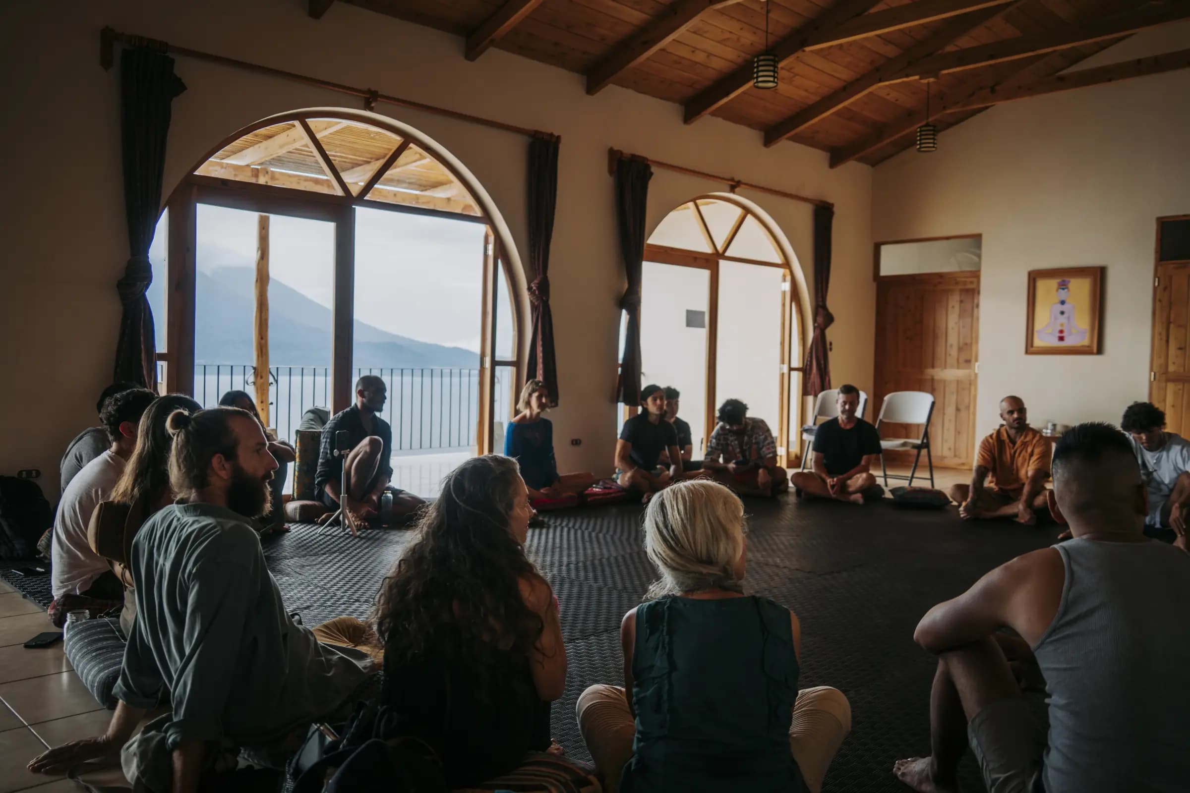 Summit shala for yoga and meditation with mountain views