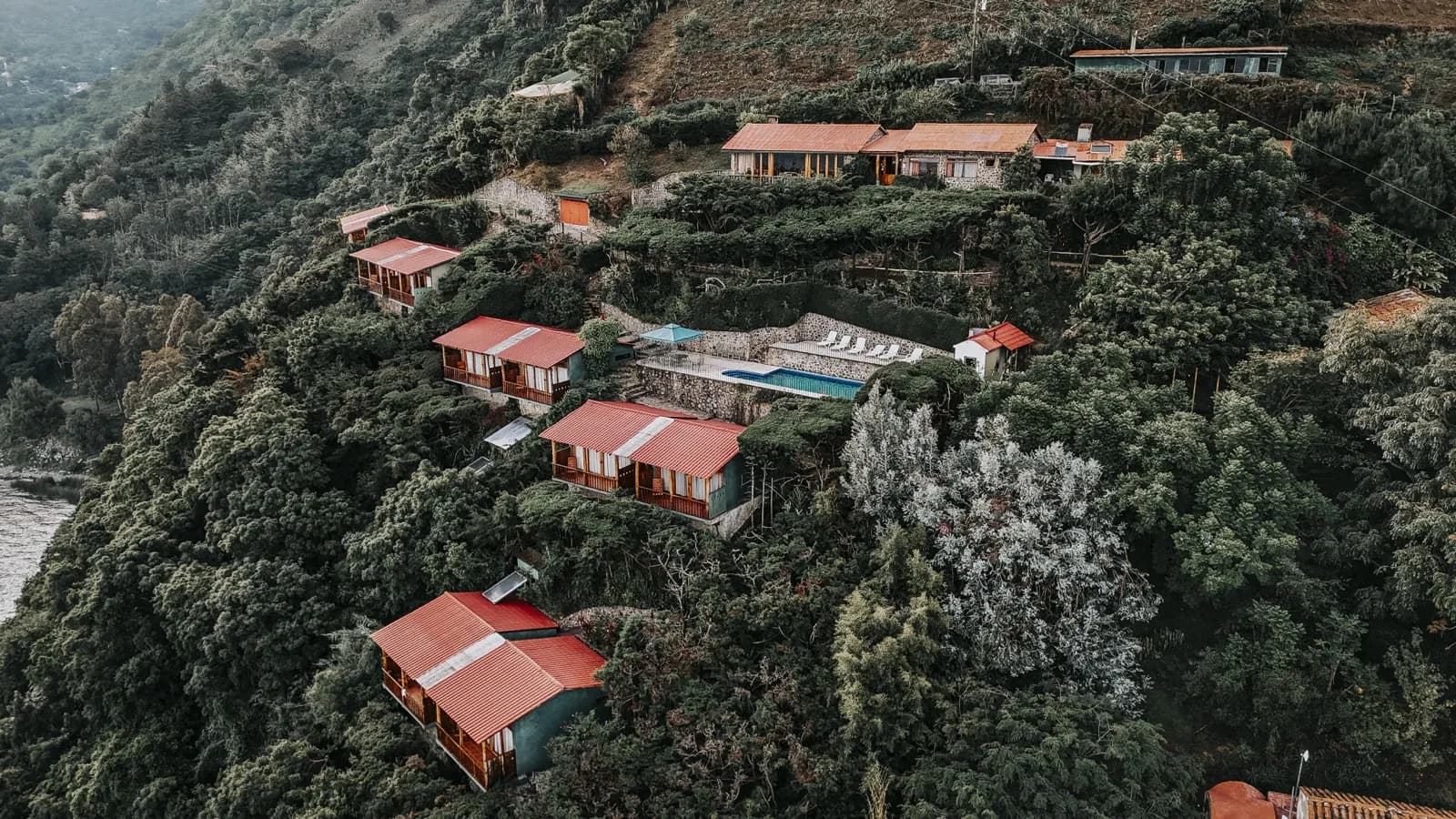 Aerial view of Loma de Atitlan retreat property